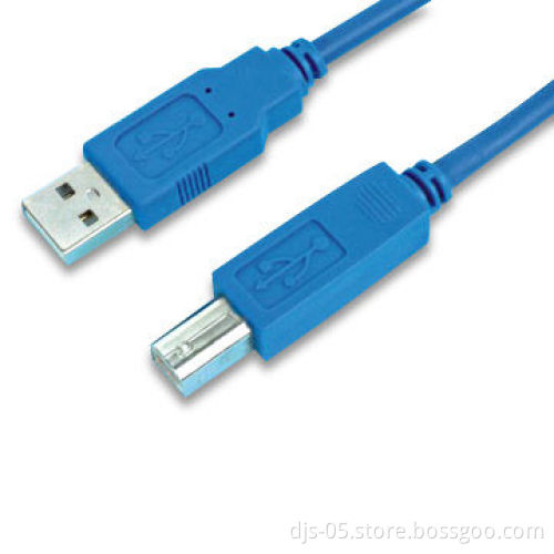 USB AM to BM Printer Cable with High Performance and Black PVC Jacket, RoHS Compliant